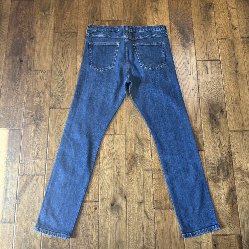 Everlane The Selvedge Slim Fit Denim Jeans Mens Size 32x32 Dark Wash Denim - Picture 6 of 7